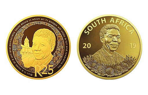 монета из золота, посвященная герою борьбы за демократию